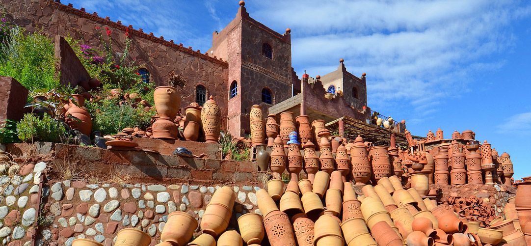 Taller de cerámica artesanal en el valle de Ourika