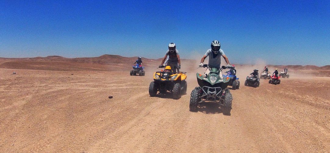 Quad ride in the palm grove of Marrakech