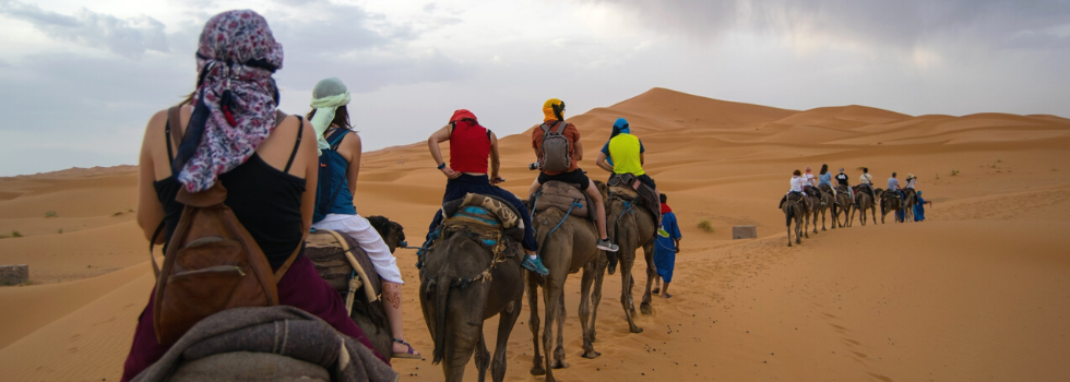Balade en chameau dans le desert au maroc